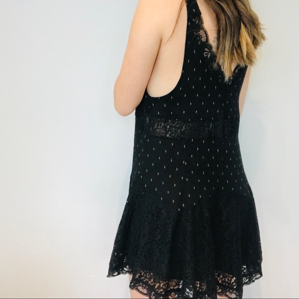 Free people black lace swing slip dress - Picture 5 of 8